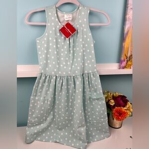 Hanna Andersson play polka dot girls dress, size 10Y (140), NWT